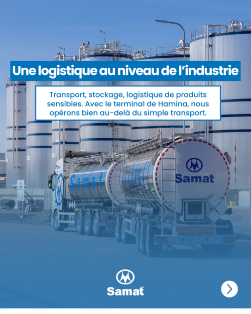 Opérations intermodales Samat International AB, rail mer route