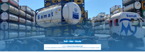Opérations intermodales Samat International AB - rail mer route"