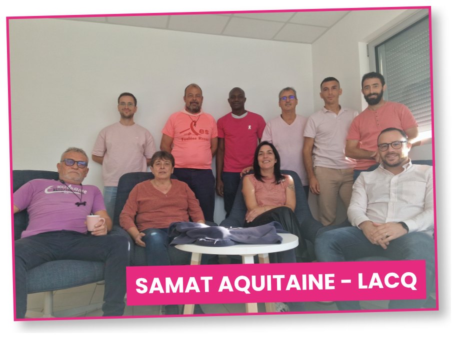 Samat Aquitaine team in Lacq during the awareness day