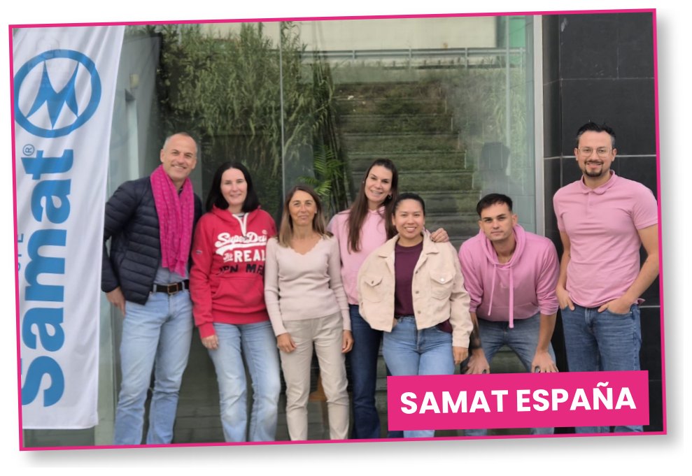 Samat España team during the awareness day