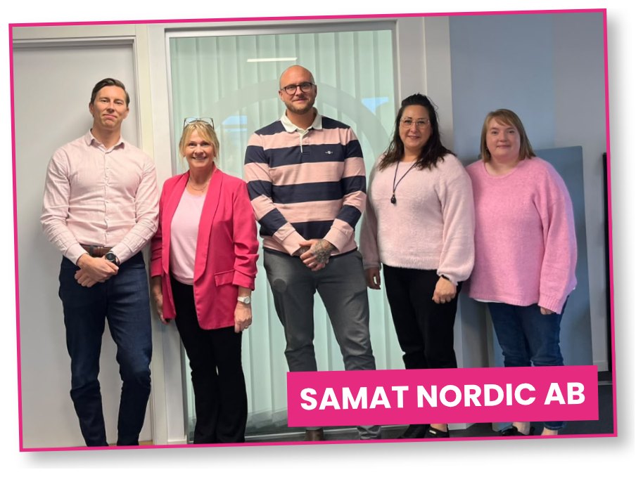 Samat Nordic AB team during the awareness day