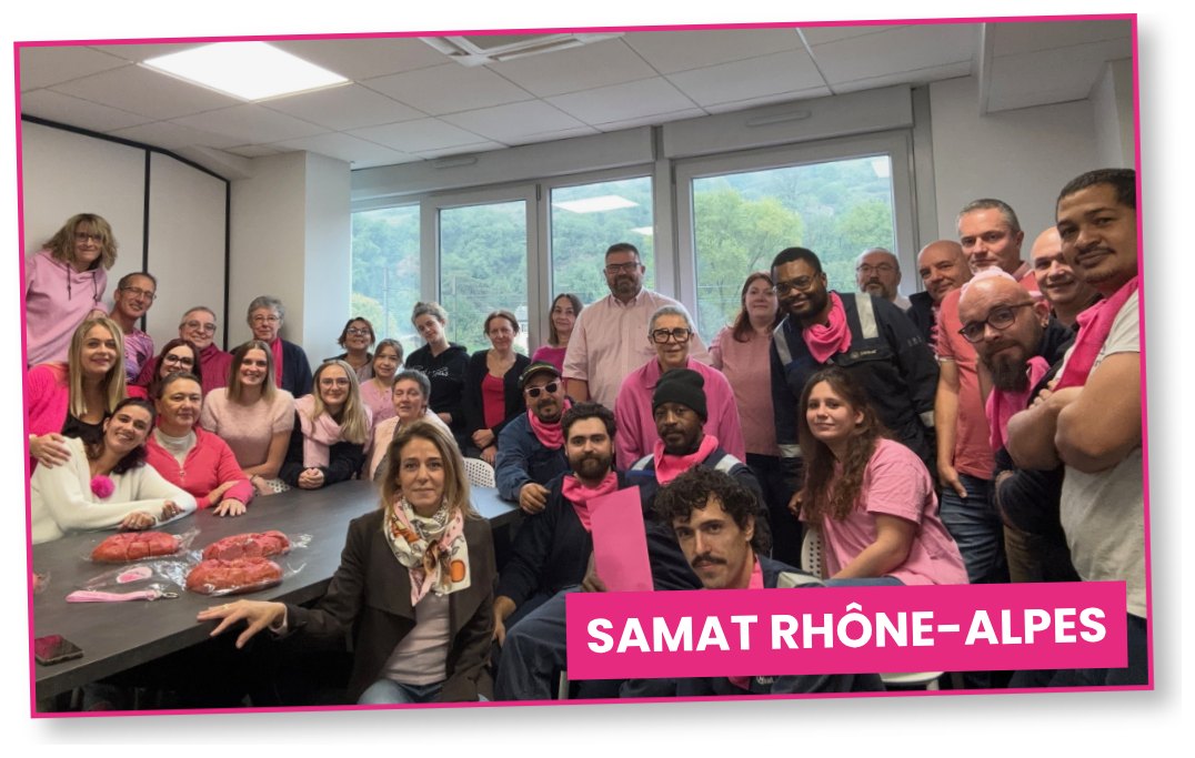 Pink October 2026 at Samat: Samat Rhône-Alpes teams in pink